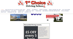 Desktop Screenshot of 1stchoicedriving.co.uk